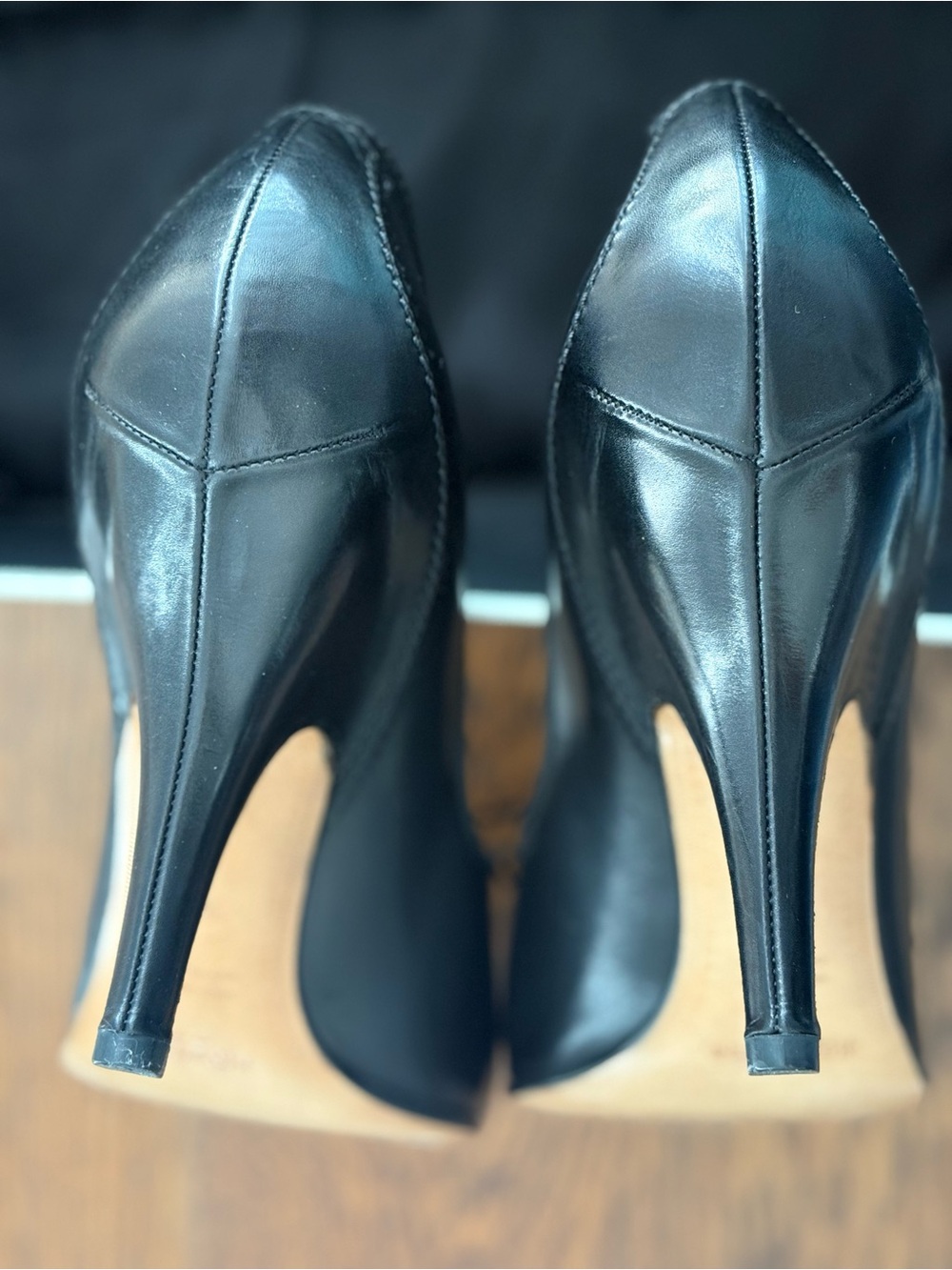 Archival Vintage YSL Rive Gauche Decollete Norton Black Lace Up Pumps, IT 38 - Picture 11 of 16